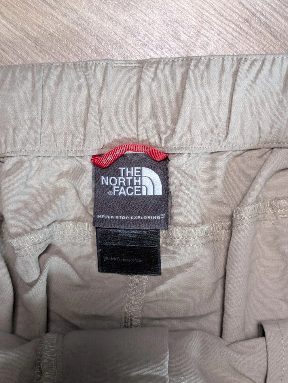 The North Face Shorts Khaki  Nylon Belted  Gorpcore Hiking (Just The Shorts)